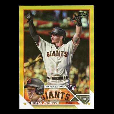 Bryce Johnson RC 2023 Topps Gold Foil Rookie Giants - Image 1 of 3