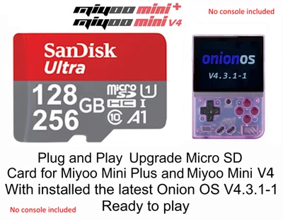 Miyoo Mini Plus & V4 Plug & Play Upgrade 128GB/256GB Micro SD Card with Onion OS - Image 1 of 4