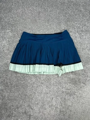 Falda plisada a calle Lululemon Athletica para mujer 6 azul logotipo elástico tenis Foto 1 de 4