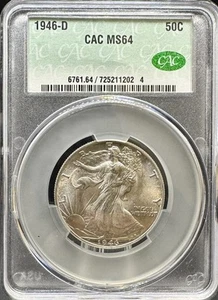 1946-D Walking Liberty Half Dollar MS64 CACG (#PA725211202) - Bild 1 von 2