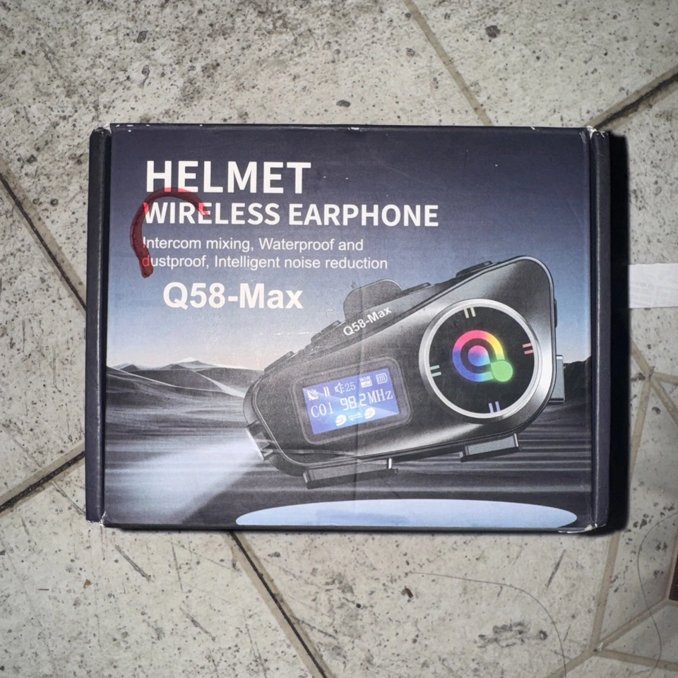 Fone de Ouvido Intercomunicador Bluetooth Capacete Q58-Max - Imagem 1 de 2