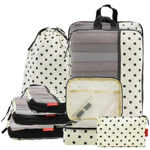 8 Set Compression Packing Cubes - Ultralight Travel Organizers with Laundry B... - Foto 1 di 8