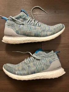Adidas Ultra Boost Mid Grey Two Green Blue 2018 G26844 Men's Size 11 - Picture 1 of 8