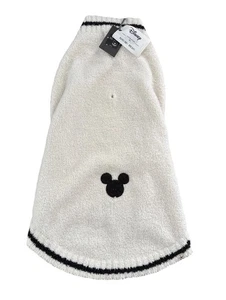 Barefoot Dreams Disney Mickey Mouse Pet Sweater Cozy Chic Cream/Carbon Soft XL - Picture 1 of 7