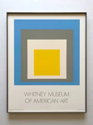 JOSEF ALBERS RARO 1972 SERIGRAFÍA MODERNISTA CARTEL ENMARCADO "ASCENDENTE" 1953 Foto 1 de 4