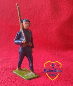 J.S.F. plomo SOLDADO CAZADOR ALPINO FRANCÉS de colección 1950 Jouet Standard Francais - Imagen 1 de 11