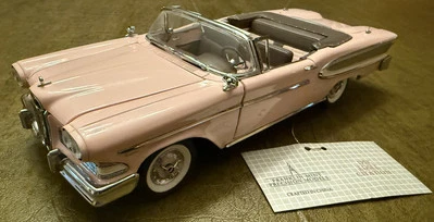 Franklin Mint 1958 Ford Edsel Citation Convertible Die Cast 1:24 Pink W/tag READ - Image 1 of 4