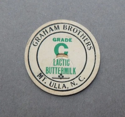 1950-е Крышка Бутылки Пахты Graham Brothers - Mt. Ulla North Carolian Северная Каролина Северная Каролина - Изображение 1 из 3