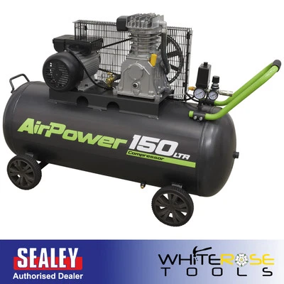 Sealey Air Compressor 150L Belt Drive 3hp Garage Workshop - Image 1 of 4
