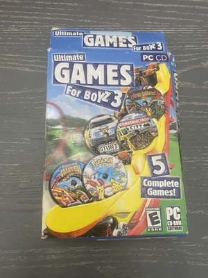 2005 Pokemon Team Turbo PC CDRom Games For Boyz 3 Big Box Rare Dino Island Stunt - Image 1 of 4