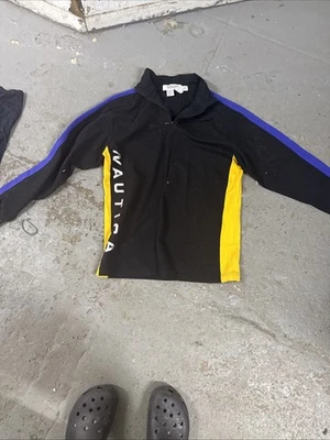 Pullover vintage años 90 Nautica Competition para hombre XL polar 1/4 cremallera logotipo hecho en EE. UU. Foto 1 de 4