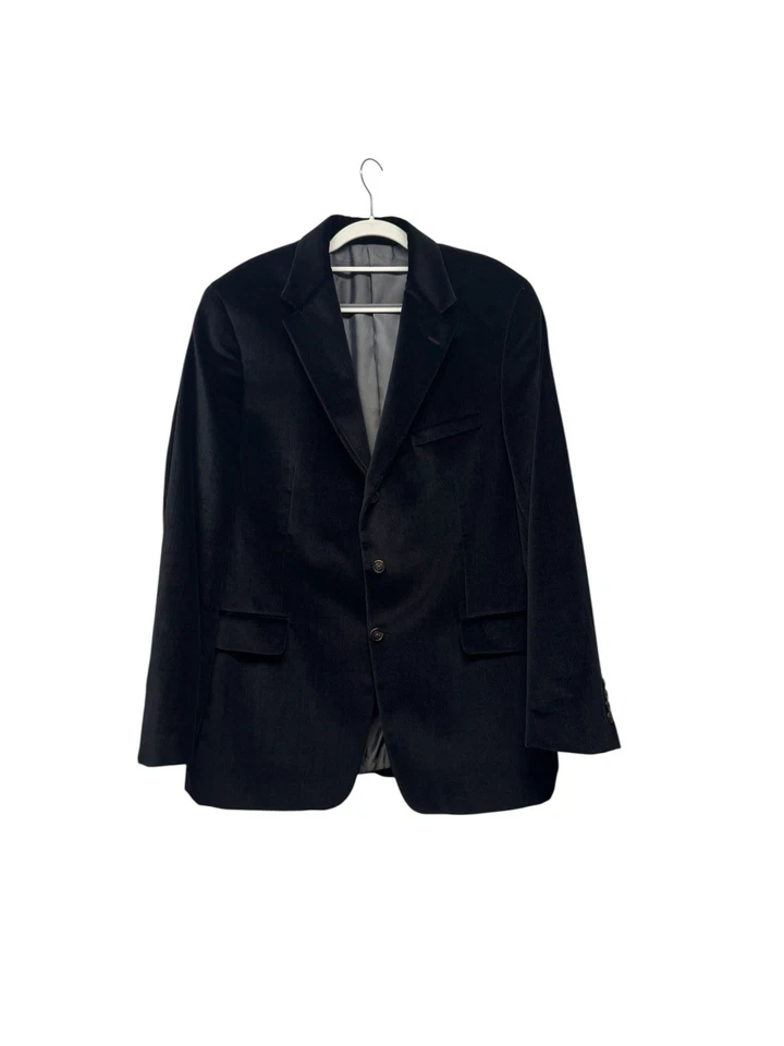 Chaqueta Blazer Theory 44 Terciopelo Negro Para Hombre NUEVA Sin Etiquetas Foto 1 de 4