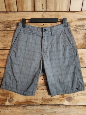 Pantalones Cortos Chinos Vintage Quicksilver Para Hombres 30 Grises A Cuadros Y2k Foto 1 de 4
