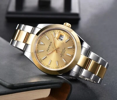 Reloj Hombre 39.5mm Parnis 21 Joyas Automático Marca Luminosa Cristal Zafiro      Foto 1 de 4