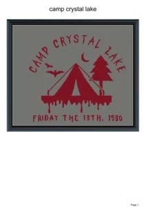 Camp Crystal Lake blanket pattern, 60x50", written and graph pattern included - Picture 1 of 1
