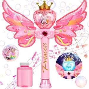 Bubble Wands Toys for Girls 4-6 Princess Wands for Little Girls Light Up Bubb... - Picture 1 of 9