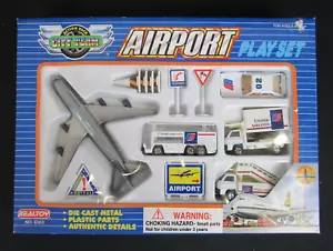 Realtoy Diecast 1:64 United Airlines #6363 set gioco aeroporto nuovo con scatola MZ720 - Foto 1 di 4