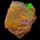 100% Natural Welo Fire Ethiopian Opal Rough Gemstone 8.5 Ct. 15X13x7 Mm Ee-43010