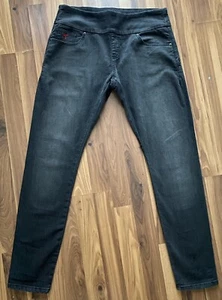 RED Jeans NYC Juniors Size 11/12 Charcoal Gray Pull On Pants Cotton Stretch EUC - Picture 1 of 7