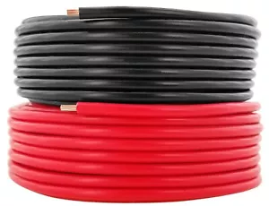 12 Gauge Power Ground Battery Wire CCA 100ft Spool Red & Black Bundle Cable set  - Picture 1 of 5