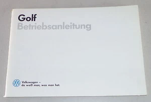 Instrucciones Servicio VW Golf 2/ II Stand 07/1987 - Imagen 1 de 1