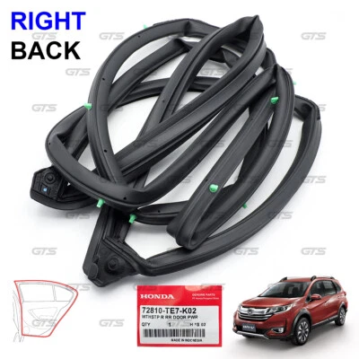 Fits Honda BR-V SUV 2016 21 Rear Right Door Rubber Seal Weatherstrip Foto 1 de 4