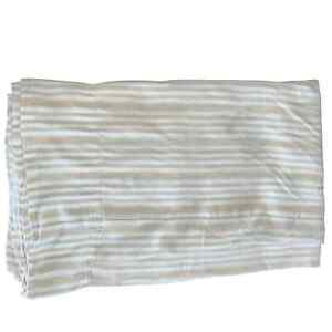 2 Lauren Ralph Lauren king size pillowcases tan and white stripes