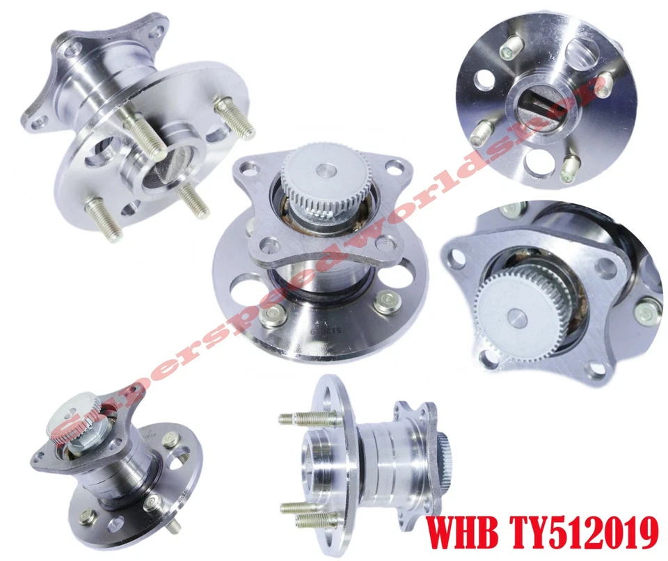 Par de bujes de rueda traseros de 4 tacos para Toyota Corolla LE 1993-1995 sedán con ABS tracción delantera Foto 1 de 4