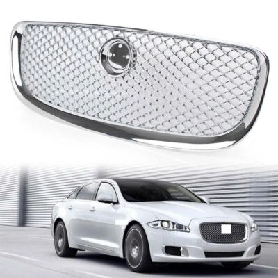 Parrilla delantera cromada parachoques superior rejilla de malla para Jaguar XJ 2010-2015 2014 2011 12 Foto 1 de 4