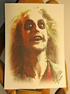 BEETLEJUICE ACEO Print Card By Phil Born watercolor artwork - Picture 1 of 2