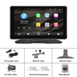 7" Car Touchable Monitor DVR For Truck Bus RV with Carplay Android Auto 1080P - Picture 1 of 11