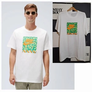 Nike Mens Plus Brandriffs T-Shirt Logo Box Graphic Print FB9815 Wht Sz 2XL - Picture 1 of 8