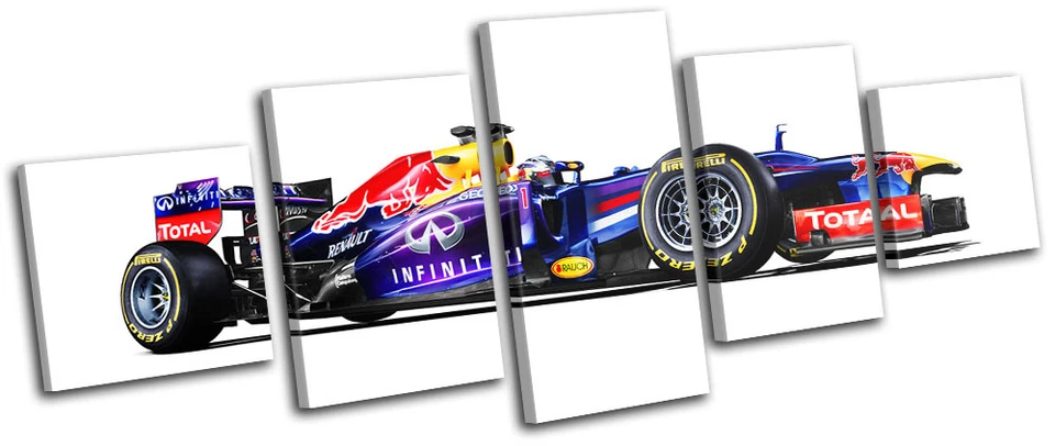 Redbull F1 Racing Garage Cars MULTI CANVAS WALL ART Picture Print - Image 1 of 1