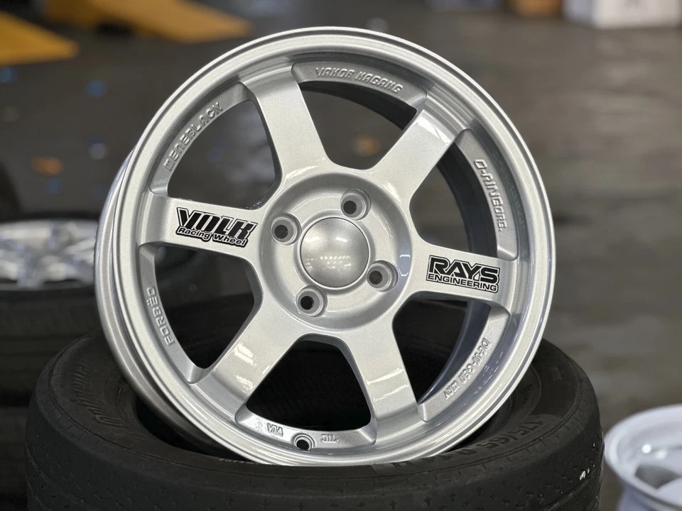 New 15x6.5 ET40 D1 TE37 OG Design (4 Wheel) 4x100 fit HONDA TOYOTA MAZDA Silver — 第 1/4 张图片