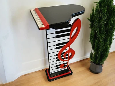 Музыкальное фортепиано конец стола, музыка боковой стол, уникальный музыкальный скульптурный стол Art69 - Изображение 1 из 4