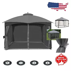 Rectangular Mosquito Netting for Gazebo 10' x 12' - Easy Assembly and Protection - Picture 1 of 8