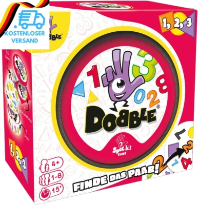 BESUCHE DEN ZYGOMATIC-STORE Zygomatic, Dobble 1,2,3, Eco-Sleeves, Kinderspiel, Kartenspiel, 1-5 Spieler, Ab