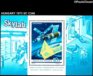 UNGARN 1973 SC C346 SKYLAB OVER EARTH 10fo SS MNH sehr guter Zustand - Bild 1 von 2