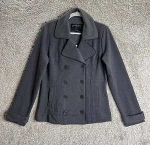 Stussy Coat Jacket Women's Large Gray Button Front NWT - Picture 1 of 8