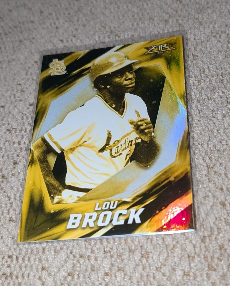 2017 LOU BROCK TOPPS FIRE GOLD MINTED #47 (CARDINALS) - Image 1 of 1