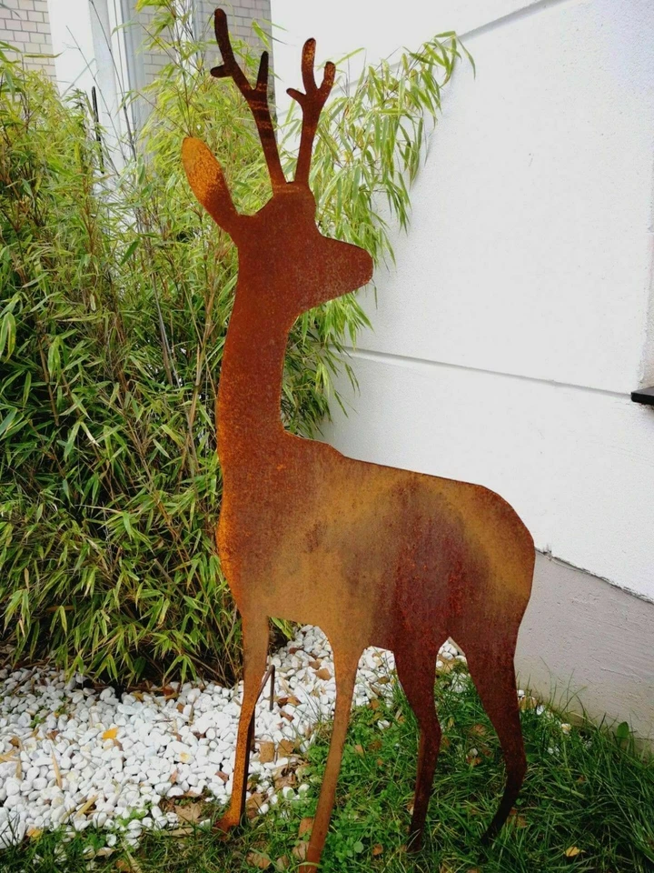 Edelrost Garten Hirsch Rost Figuren Garten Tier Rost Hirsch  031862 60*1.5*125cm - Bild 1 von 2