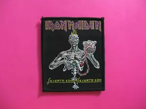 PARCHE OFICIAL IRON MAIDEN AÑOS 80 VINTAGE HECHO EN REINO UNIDO COSER EN NOS--NUEVO STOCK ANTIGUO VP8 - Imagen 1 de 2