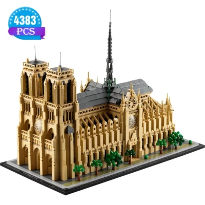 Notre-Dame de Paris Building Blocks Set for Adults | Historical Model Kit Toy - Image 1 of 4