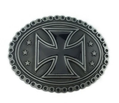 CONCHO-WORLD.DE Gürtelschnalle Buckle für Gürtel bis 4 cm Metall Iron Cross eisernes Kreuz Biker
