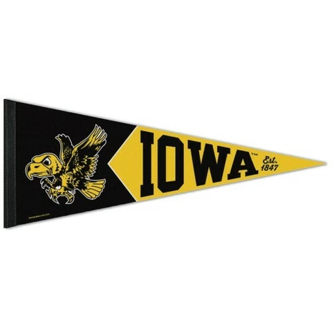 IOWA HAWKEYES PREMIUM QUALITY PENNANT 12"X30" BANNER COLLEGE VAULT NCAA LICENSED Cover