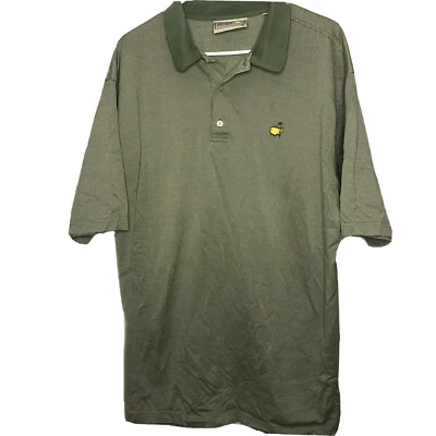 Polo de golf Masters XL Augusta National verde a cuadros años 60 algodón mercerizado Foto 1 de 4