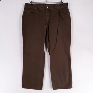 Pantalones de 5 bolsillos de ajuste relajado con manguera contra incendios de peso pesado 42 x 32 Duluth Trading Co para hombre - Imagen 1 de 10