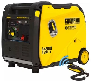 Champion 4,500 Watt Remote Start Gas Inverter Power Generator Quiet Technology - Picture 1 of 8