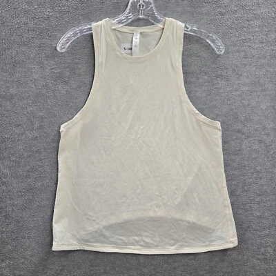 Camiseta sin mangas Lululemon para mujer ropa deportiva 4 marfil sin mangas cuello redondo pulóver Foto 1 de 4
