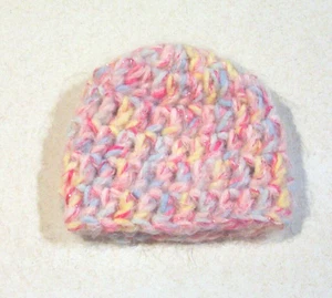 "Muñeca de 18" gorra multicolor rosa crochet - Imagen 1 de 1